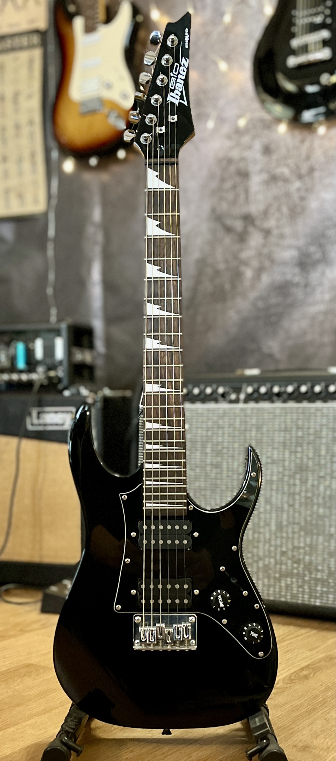 Ibanez Mikro GRGM21-BKN -sähkökitara, Black Night (käytetty-mint) - Image 2